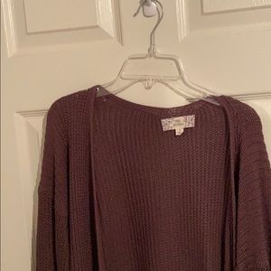 Purple cardigan